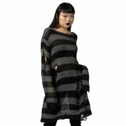 Sweater Unisex KILLSTAR - Abyss Knit - Black/Glitter