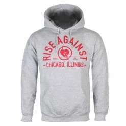 Men's Hoodie Rise Against - Classic Arch - Heather Gray - KINGS ROAD