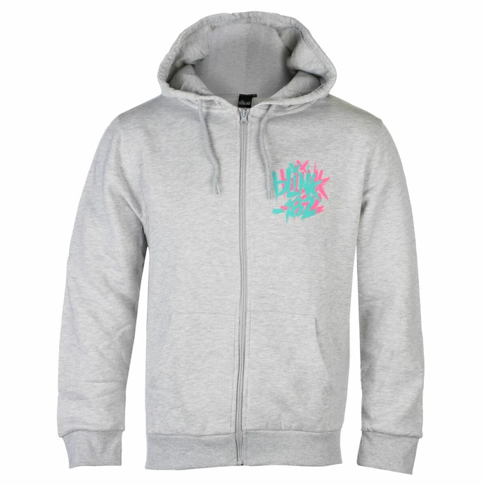 Men's Sweatshirt Blink 182 - Double Six Arrow Smiley - GREY - ROCK OFF