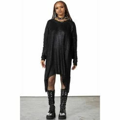 Sweater Unisex KILLSTAR - Darkar Foil Knit - Pewter