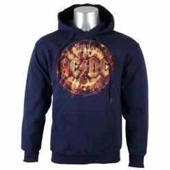 Hoodie Men's AC-DC - Navy Electric Explosion Logo - LIVE NATION