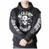 Men's Hoodie BLACK HEART - BASTARD SKULL BASIC - BLACK