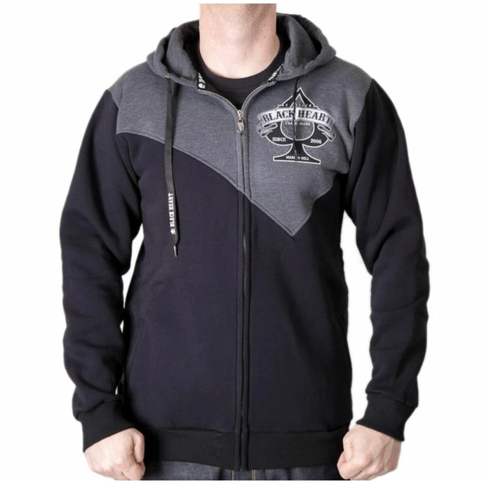 Men's Hoodie BLACK HEART - ORANGE CHOPPER - BLACK - Image 2