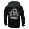 Men's Hoodie BLACK HEART - HOT RODER SKULL - BLACK