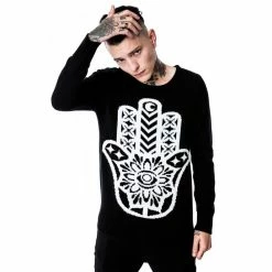 Sweater (unisex) KILLSTAR - Hamsa - Black