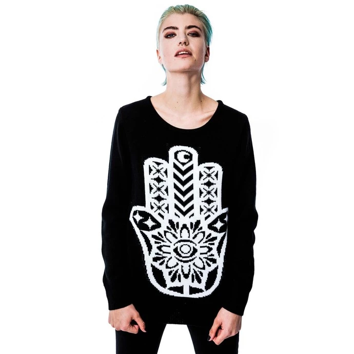 Sweater (unisex) KILLSTAR - Hamsa - Black - Image 2