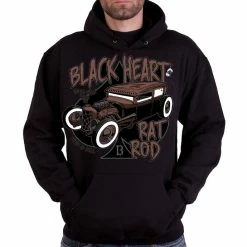 Hoodie Men's - RAT TRAP - BLACK HEART