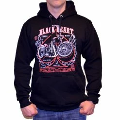 Hoodie Men's - FLAME CHOPPER - BLACK HEART