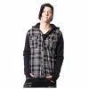 Hoodie Men's - QUINN JACKET MENS GREY CHECK - VIXXSIN