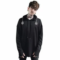Hoodie Men KILLSTAR - Darkside - BLACK