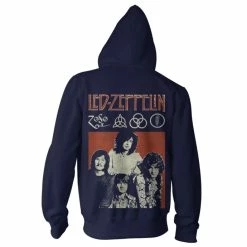 Men's Hoodie Led Zeppelin - Photo Navy