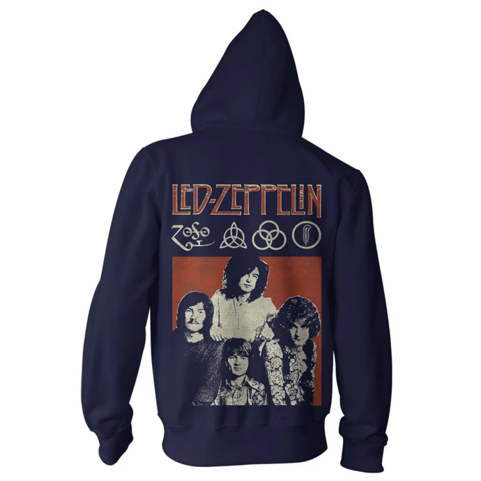 Men's Hoodie Led Zeppelin - Photo Navy