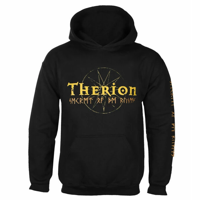 Men's Hoodie THERION - SECRET OF THE RUNES - BLACK - PLASTIC HEAD