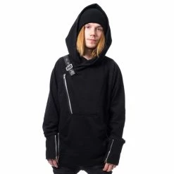 Hoodie Men's - ADALIUS - CHEMICAL BLACK