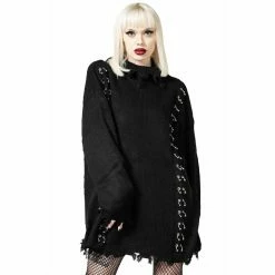 Unisex Sweater KILLSTAR - Daith Knit - Black
