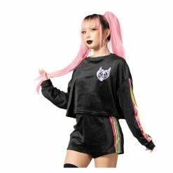 Unisex Sweatshirt KILLSTAR - Mellow Velour - Black