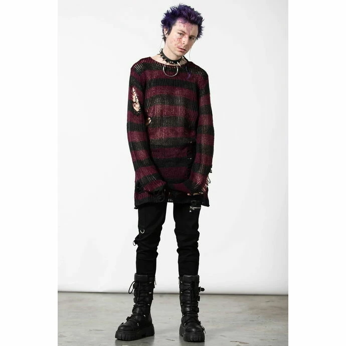 Sweater Unisex KILLSTAR- Cassius Knit - Black/Currant - Image 3
