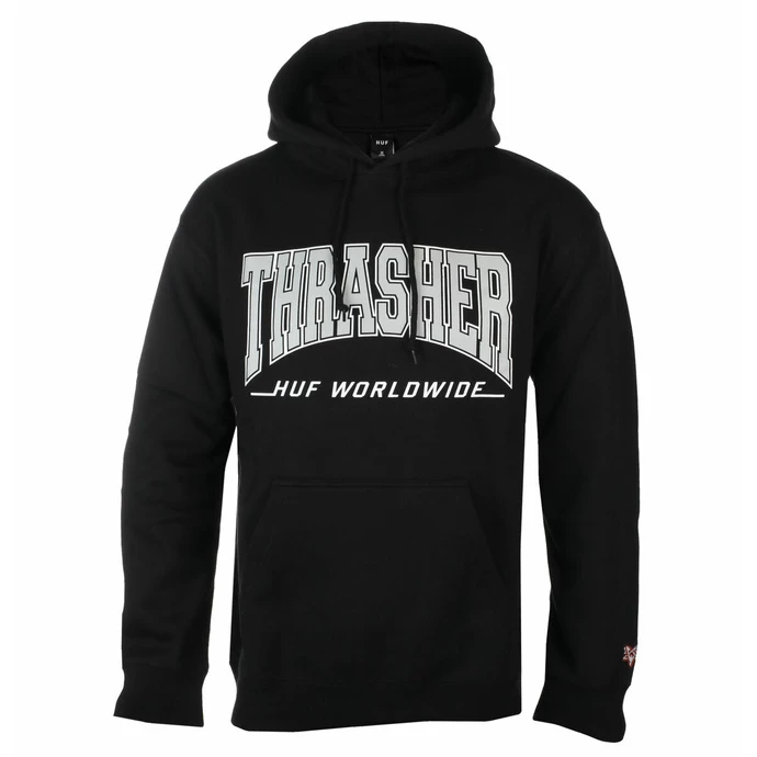 Men's Sweatshirt HUF X THRASHER - Bayview - Black