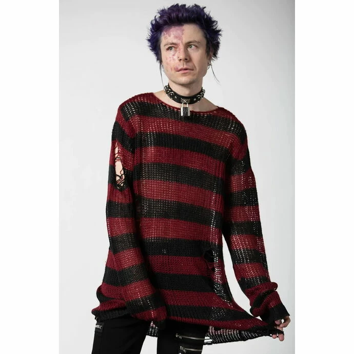 Sweater Unisex KILLSTAR - Dahlia Knit - Black/Wine - Image 2
