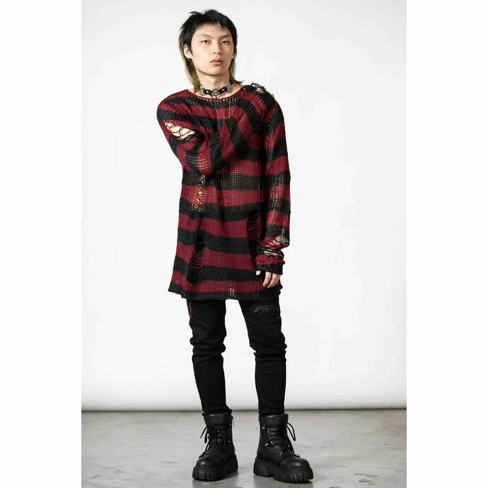 Sweater Unisex KILLSTAR - Dahlia Knit - Black/Wine - Image 6