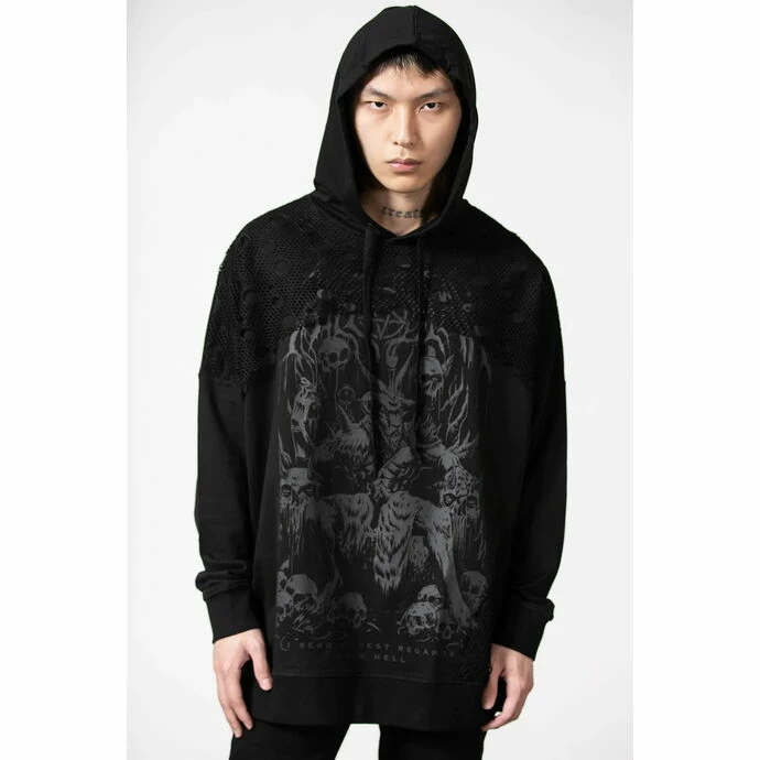 Hoodie Unisex KILLSTAR - The Verge Fishnet - Black - Image 2