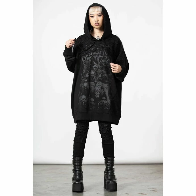 Hoodie Unisex KILLSTAR - The Verge Fishnet - Black - Image 5