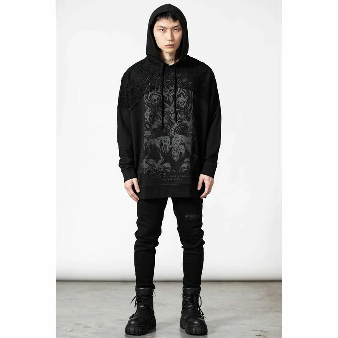 Hoodie Unisex KILLSTAR - The Verge Fishnet - Black - Image 6