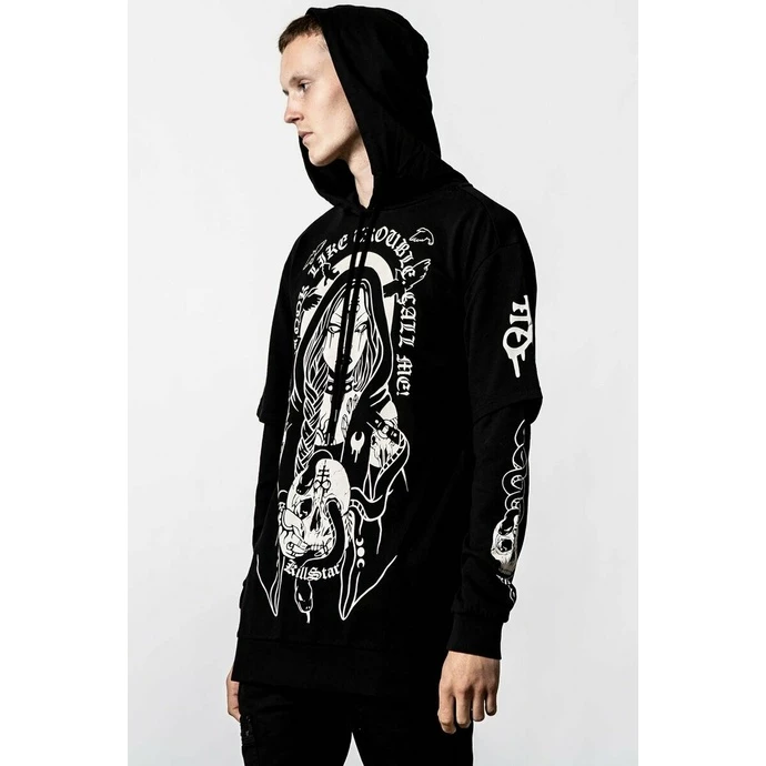 Men's Sweatshirt KILLSTAR - Trouble Hooded Layer - Black - Image 2