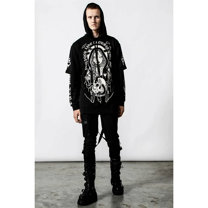 Men's Sweatshirt KILLSTAR - Trouble Hooded Layer - Black - Image 5