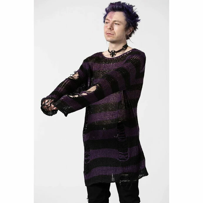 Sweater Unisex KILLSTAR - Graph Knit - Black/Eggplant - Image 2