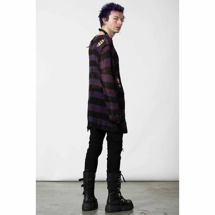 Sweater Unisex KILLSTAR - Graph Knit - Black/Eggplant - Image 5