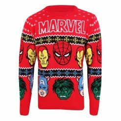 Sweater Unisex Marvel Comics - Christmas Jumper Face's